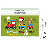Personalised Gift Notecard - Cow & Rabbit