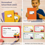 Personalized School Book Labels - Crane Zone