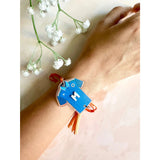 Acrylic Rakhi to Keychain Keepsake - Cricket Jersey