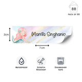Waterproof Labels - Cute Mermaid