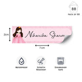 Waterproof Labels - Cute Princess