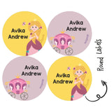 Round water proof label - Cute Princess