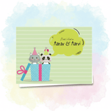 Personalised Gift notecard -Cute cat