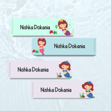 Waterproof Labels - Cute Mermaid