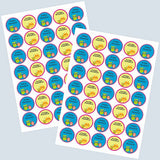 Round Water Proof Labels -Cute owls