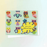 Personalised Gift Notecard - Cute Owls