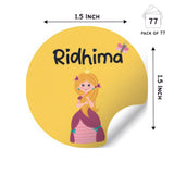Round water proof label - Cute Princess