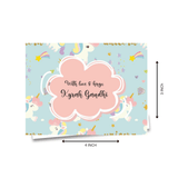 Personalised Gift Notecard - Cute Unicorn