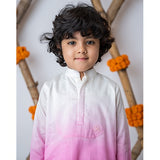 Shaded Kurta with Motif Set - Pink