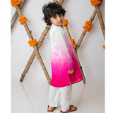 Shaded Kurta with Motif Set - Pink