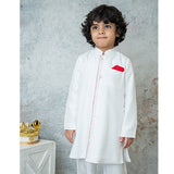 Silk Sherwani with Contrast Detailing