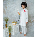 Silk Sherwani with Contrast Detailing