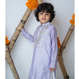 Mirror embroidery kurta Set - Light Blue