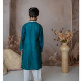 Shaded Kurta with Motif Set - Green