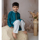 Shaded Kurta with Motif Set - Green