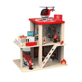 Wooden Fire Station Playset