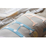Shape Cushions- Bolster Embroidered Name Pillow - Grey