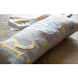 Shape Cushions- Bolster Embroidered Name Pillow - Grey