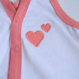 Red Hearts - Doodle Baby Vests (Set of 2)