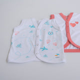 Red Hearts - Doodle Baby Vests (Set of 2)