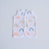 Peach Hearts - Doodle Baby Vests (Set of 2)