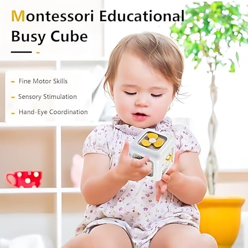 TurtleBee Life Skill Builder Cube – Montessori Busy Cube for