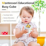 TurtleBee Life Skill Builder Cube – Montessori Busy Cube for Toddlers 1-3, Travel Sensory Toy