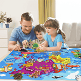 Little Explorer- World Map Board with stickers