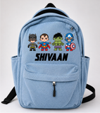 Denim Backpack - Baby Superheroes
