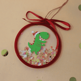 Glitter Shake Ornament - Dino