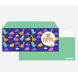 Dino Theme envelope Set - Blue