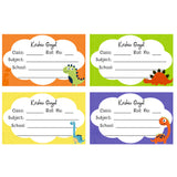 School Book Label - Dino Colours