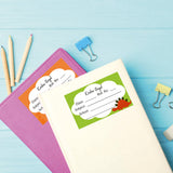 School Book Label - Dino Colours