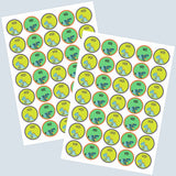 Round Water Proof Labels -Dino Colours