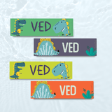 Waterproof Labels - Dino Colors