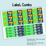 Label Combo -Dino Colors