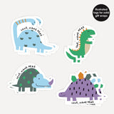 Stick On Tags - Dinosaurs