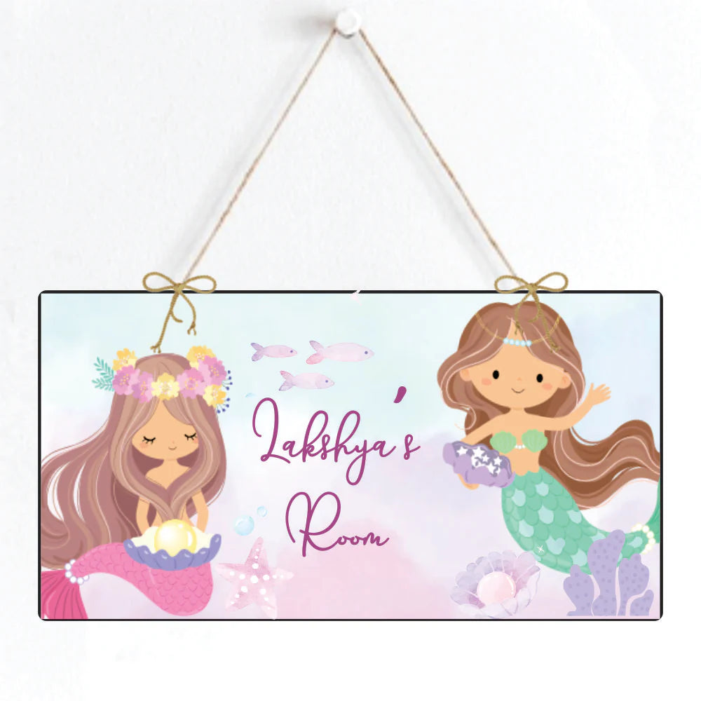 Metmaid Magic Sign Personalised Door Sign - Mermaid Magic – Popup Kids