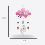 Junior Unicorn Dreams Personalised Cloud Hanging