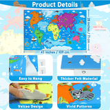 Little Explorer- World Map Board with stickers