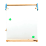 3-in-1 Wooden Tabletop Easel with Blackboard, Whiteboard, Paper Roll, & Accessories