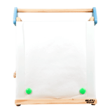 3-in-1 Wooden Tabletop Easel with Blackboard, Whiteboard, Paper Roll, & Accessories