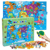Little Explorer- World Map Board with stickers