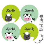 Round water proof label -Farm Animal