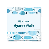 Gift Tag - Fish Blue
