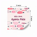 Gift Labels - Pink fish
