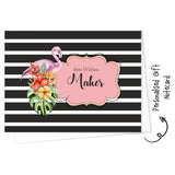 Personalised Gift Notecard - Flamingo