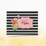Personalised Gift Notecard - Flamingo