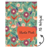 Personalised Notepad Kids - Flamingo Flowers