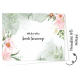 Personalised Gift Notecard - Floral Pink
